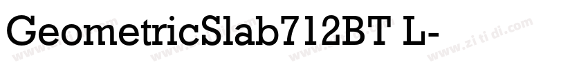 GeometricSlab712BT L字体转换